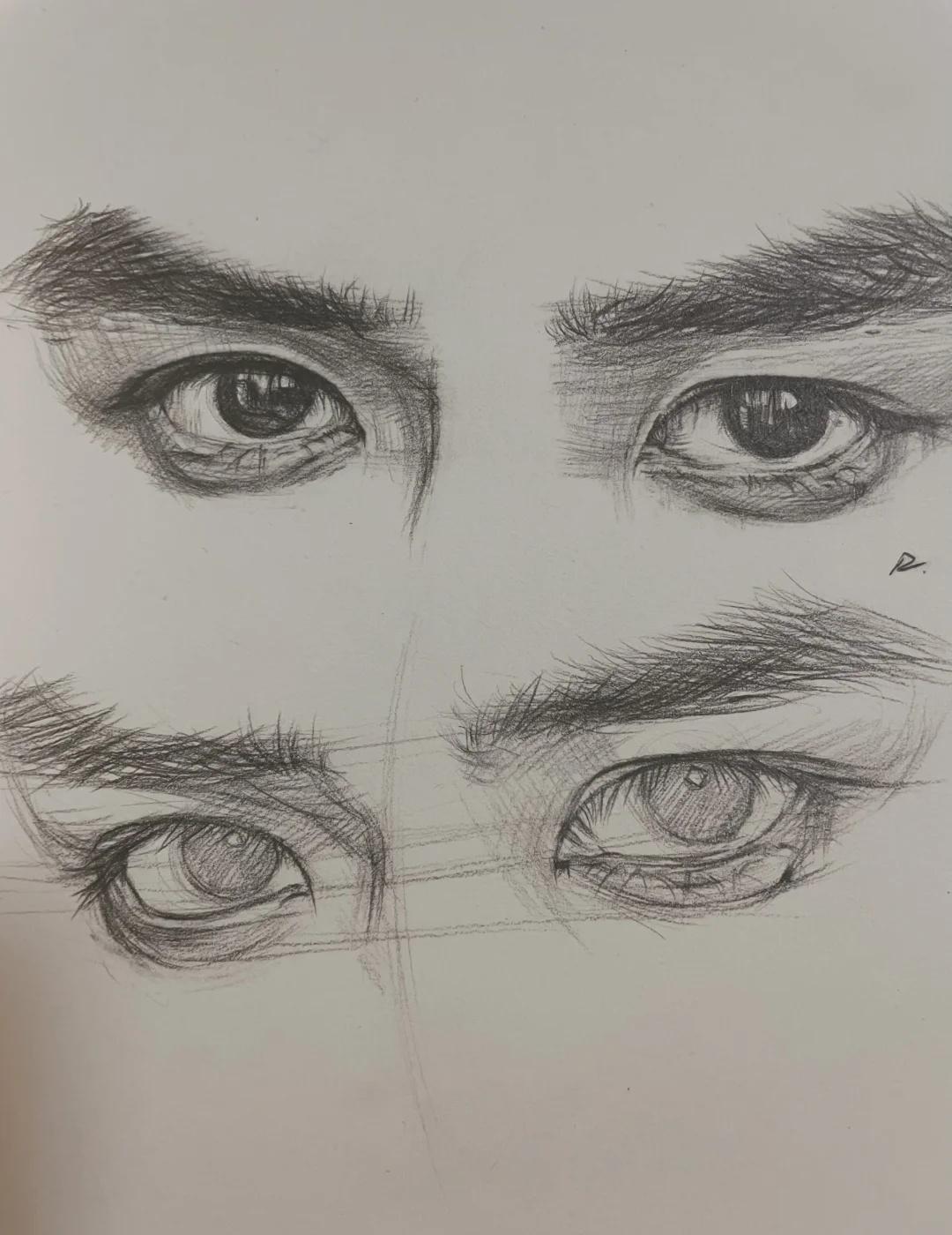 打个草稿，我该睡了～
…… ®️
	
一起来画画吧 新手学画画 画眼睛 画画的日