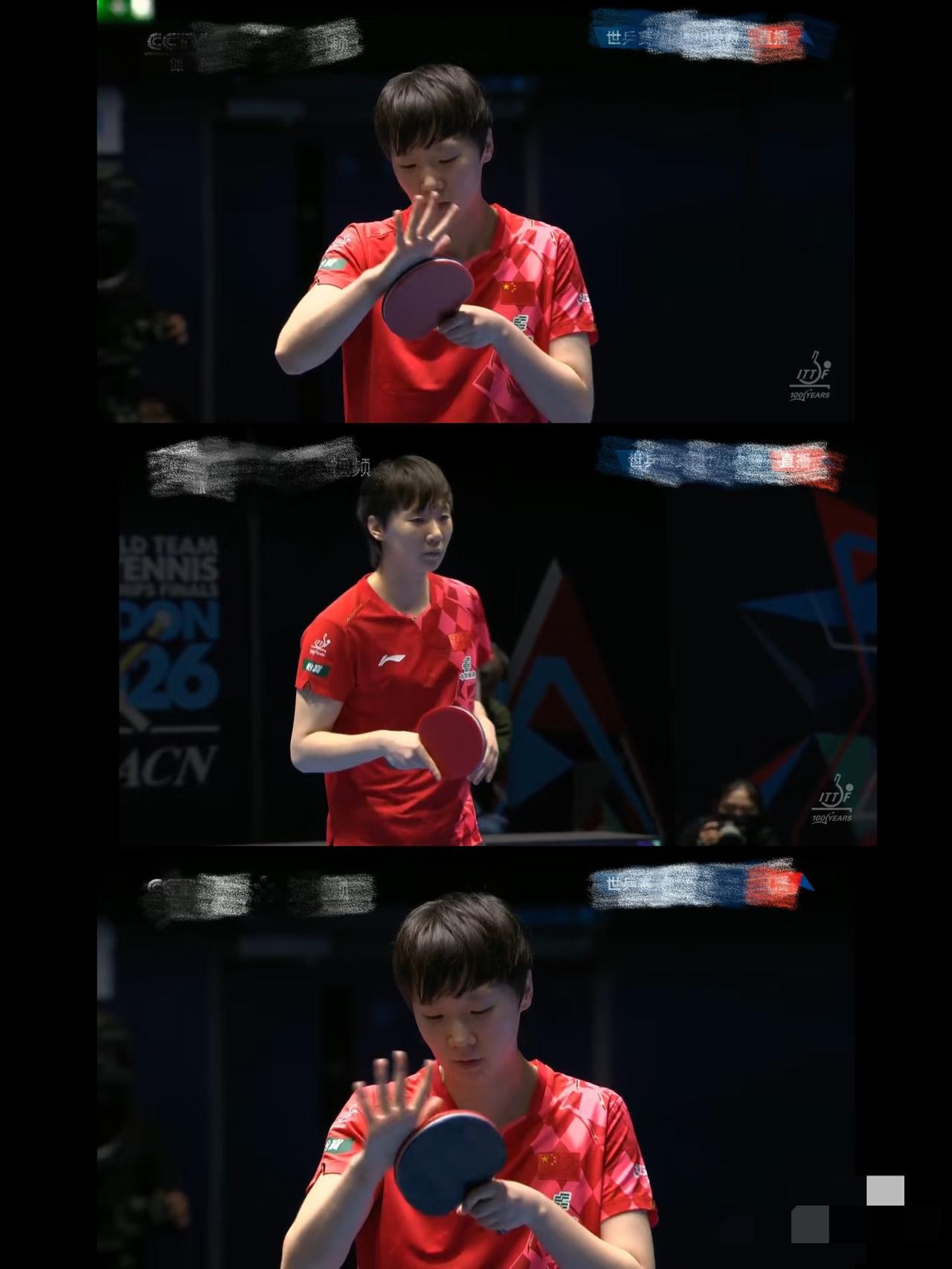 恭喜伦敦世乒赛女团半决赛中国队VS罗马尼亚 王曼昱3:0斯佐科斯 拿下第二分！