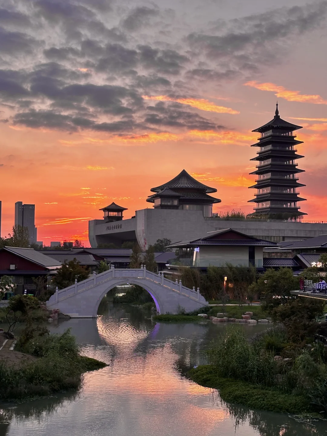 今天大运河绝美夕阳，不枉我跑一趟