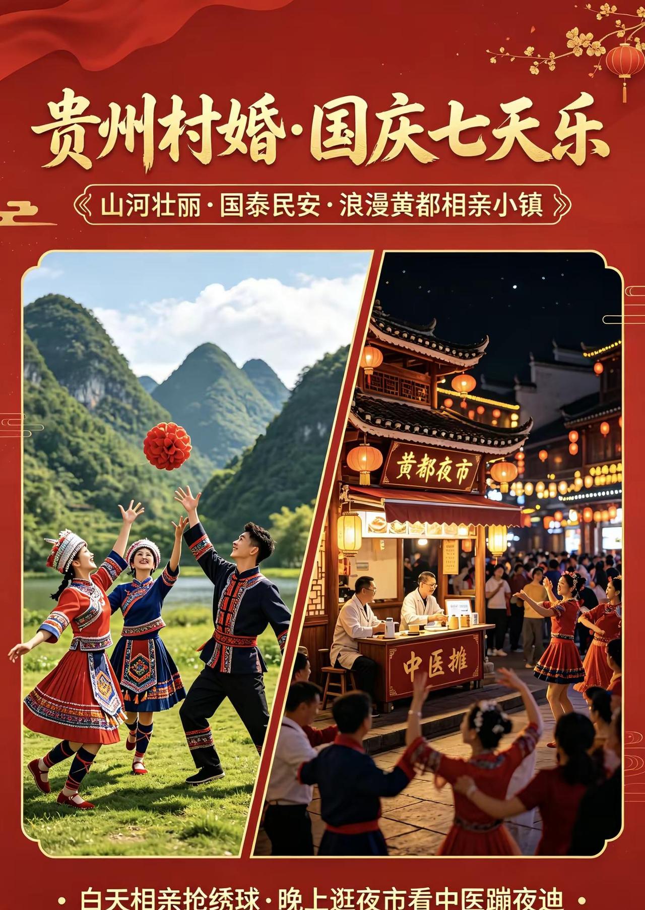 国庆7天乐！抢相亲绣球，逛黄都夜市，看黄都中医，蹦黄都夜迪，娶贵州媳妇，享幸福人