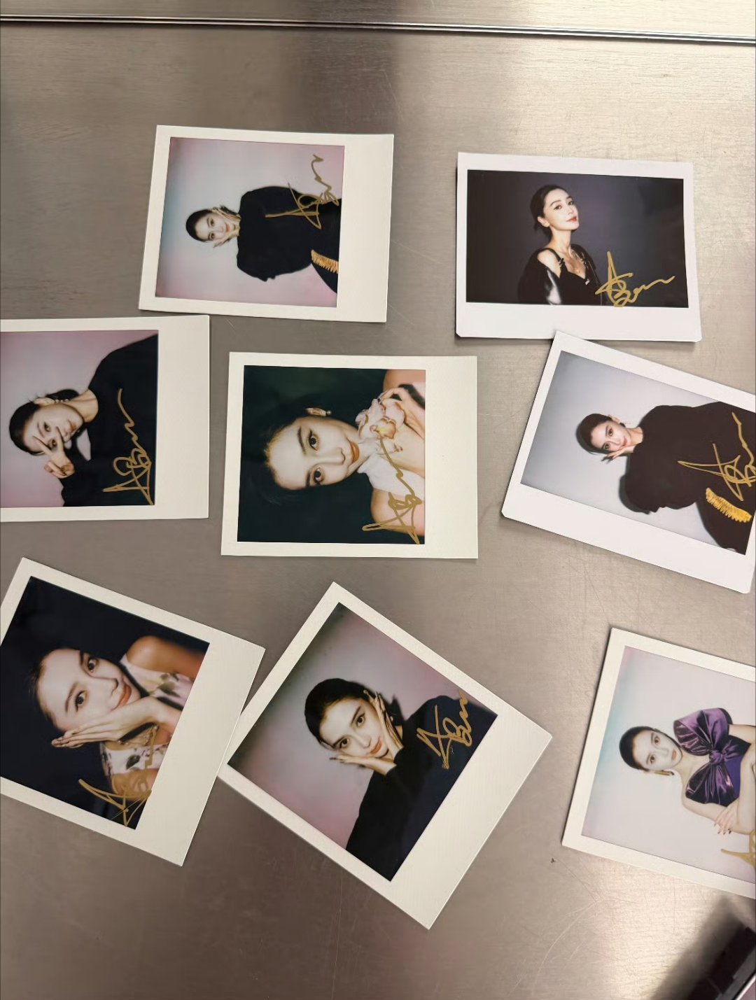 wok！Angelababy的拍立得签名，每一张的好漂亮啊baby姐