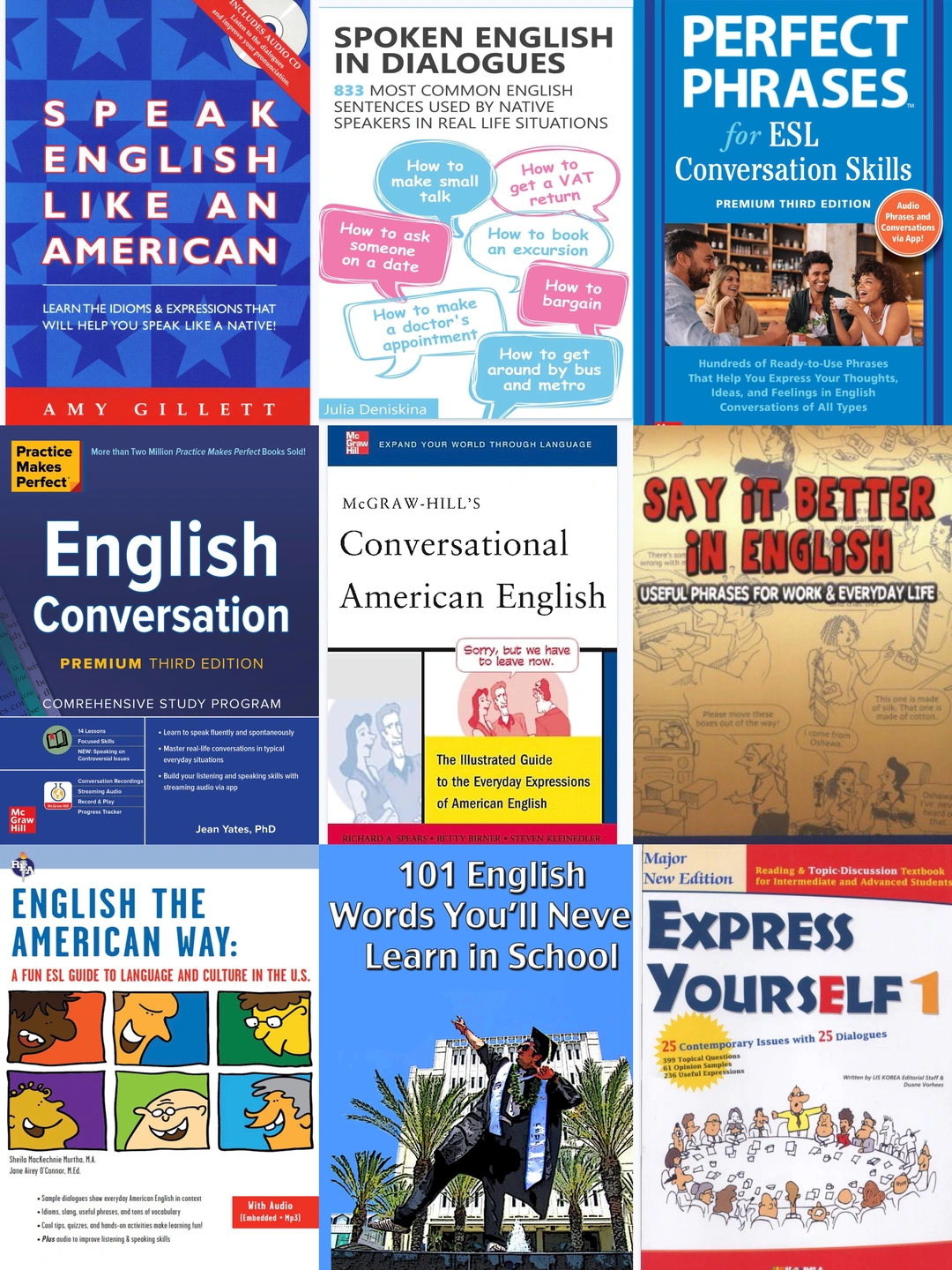 九本英专生吐血整理的英语地道口语提升书籍