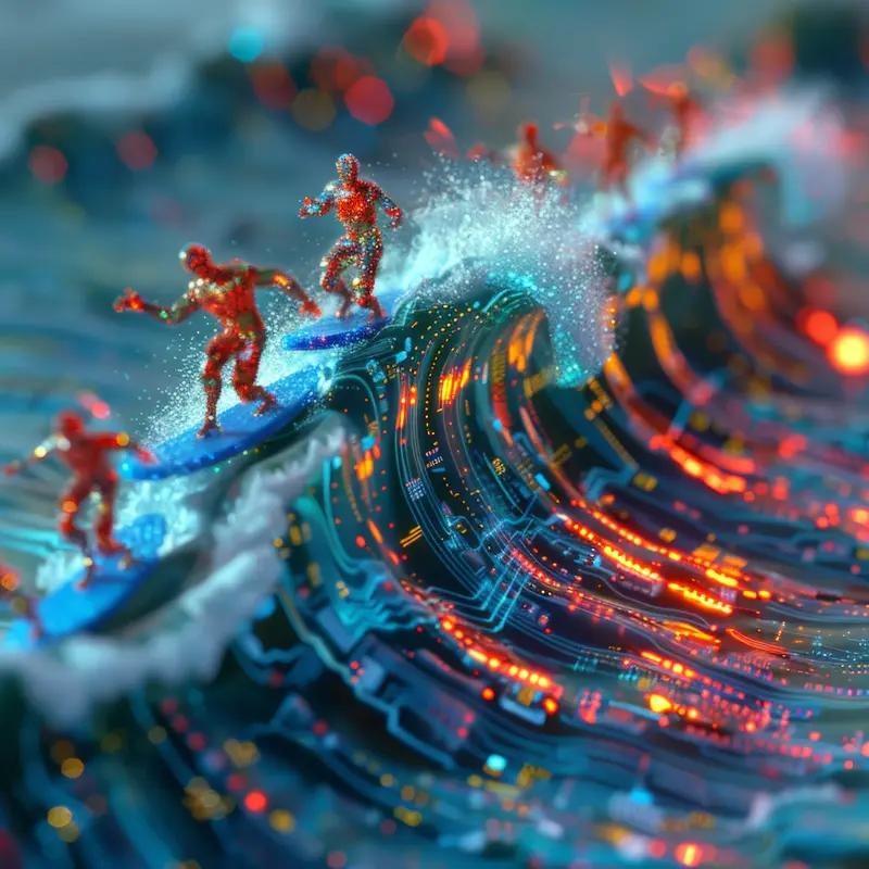 这个“浪潮”太贴切了！🌊 它不像细雨润物无声，更像是一场“时空折叠”和“感官移