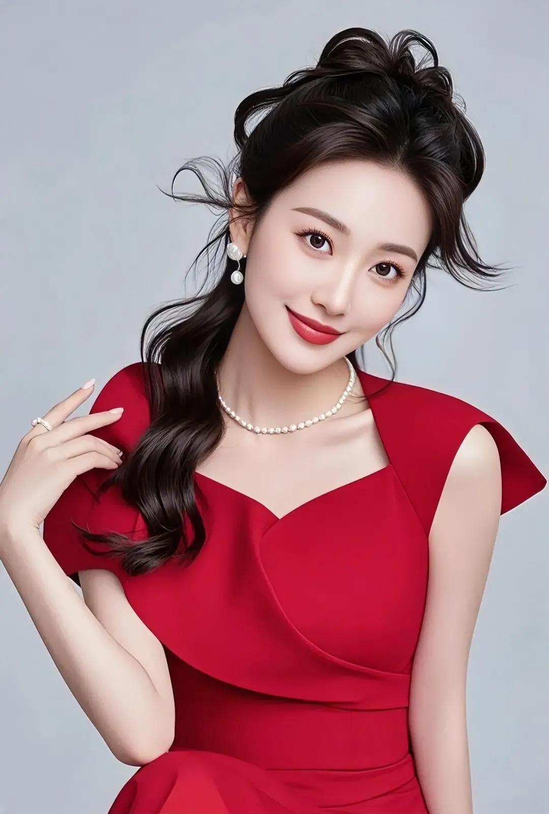 红妆美人，笑语盈盈。红颜美女风彩 清纯一笑薄红颜 风姿绰约美佳人