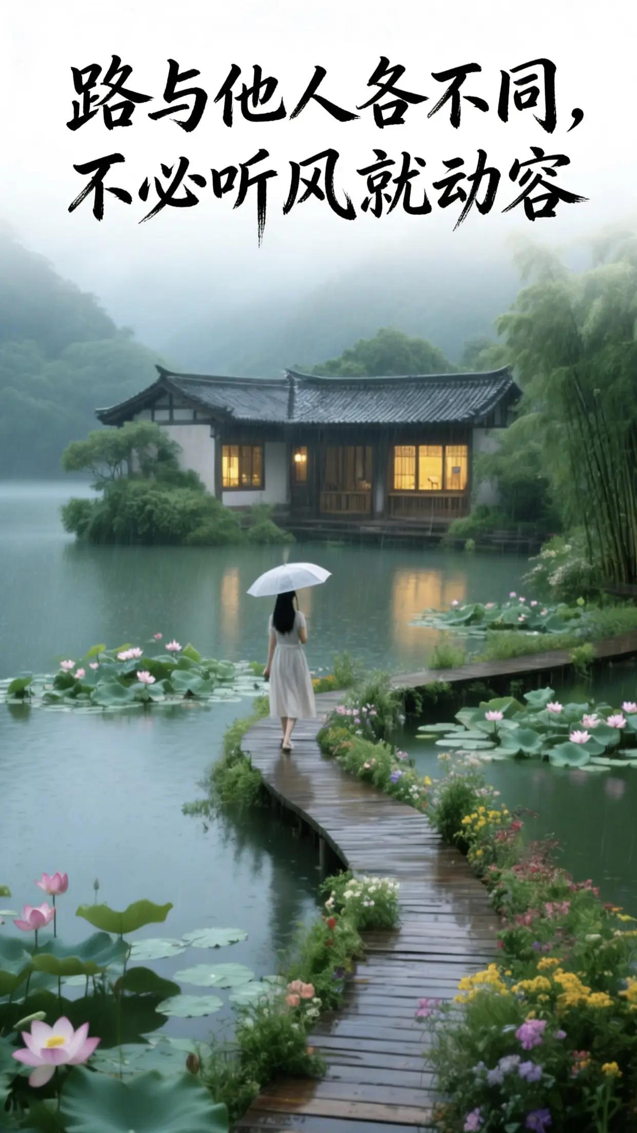 很喜欢的一句话：路与他人各不同，不必听风就动容 玩法合伙人计划