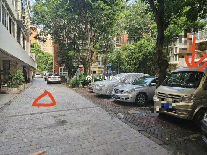 #警方通报5岁女童小区内被碾压致死#看照片，事故地点不是纯粹的机动车人道，应该是