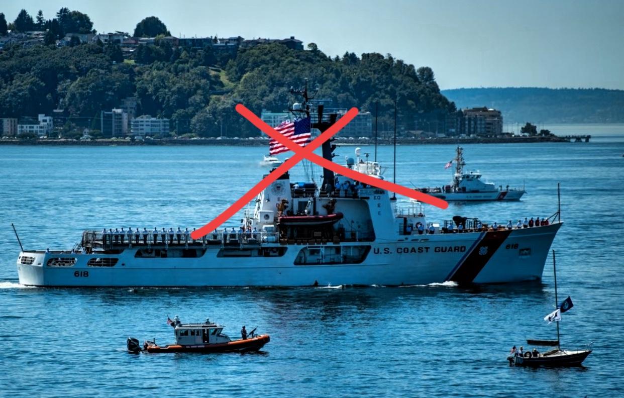 不要搞事情，

真以为大摇大摆把军售船开过来，

咱们就只能在岸上干瞪眼？这帮人