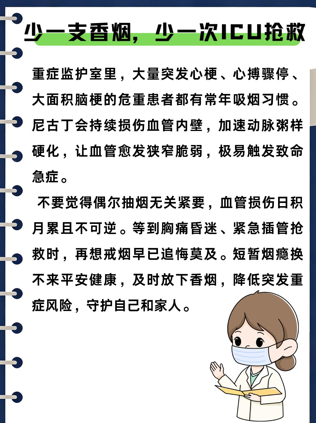 吸烟加速血管硬化进 ICU，四类戒烟药辅助方案科普 重症科室里大量心梗...