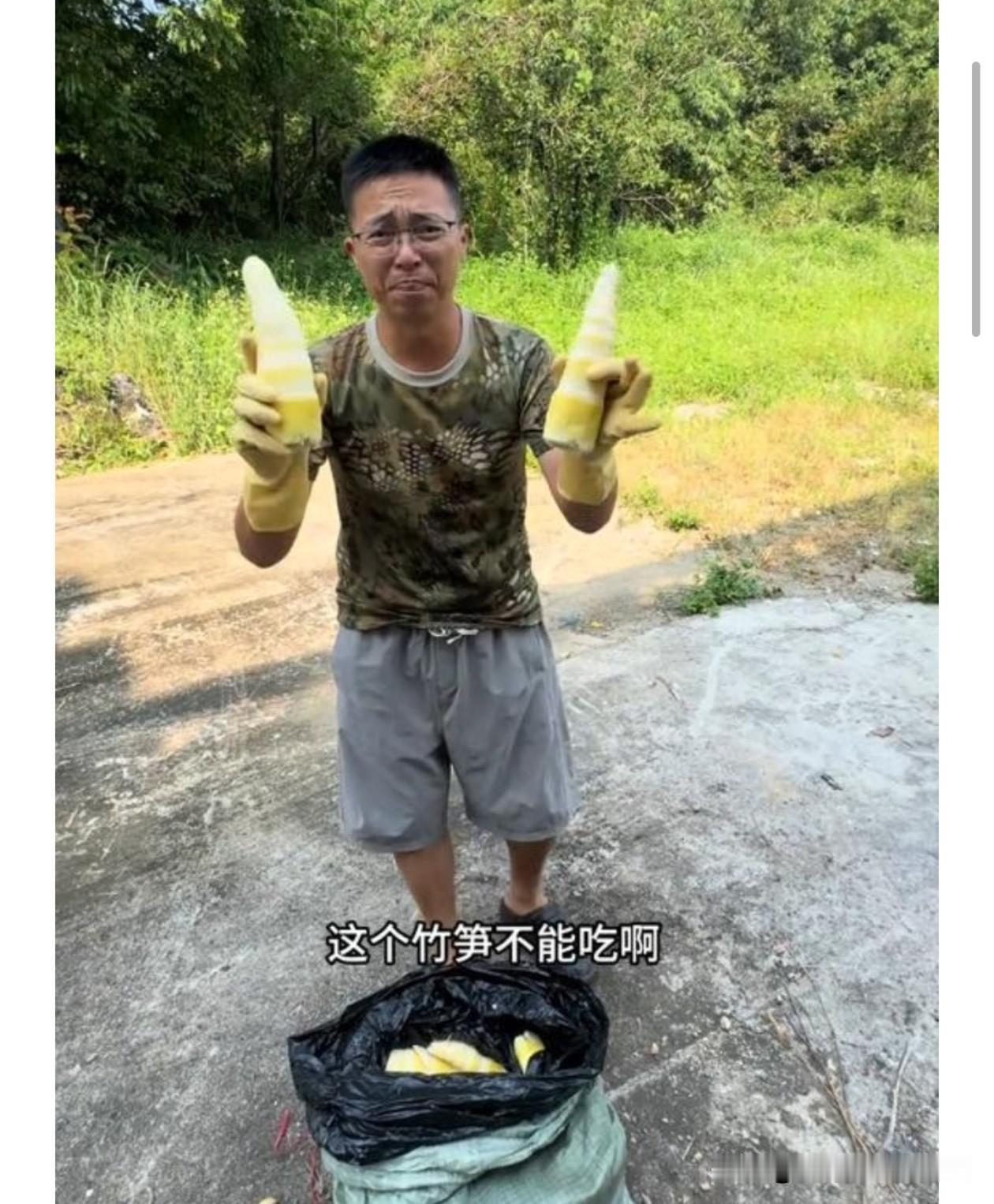 各位，插播一条消息！
9月18日看到这条消息，心里难受死了，有人居然对鲜竹笋下手