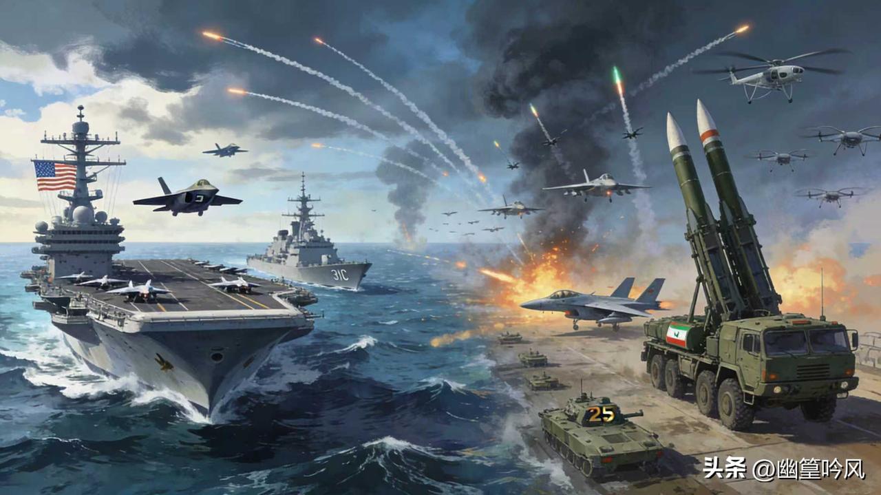 对于伊朗来说，只要能坚持住就是胜利。
 
🍂 战术层面：美强伊弱，常规碾压
 