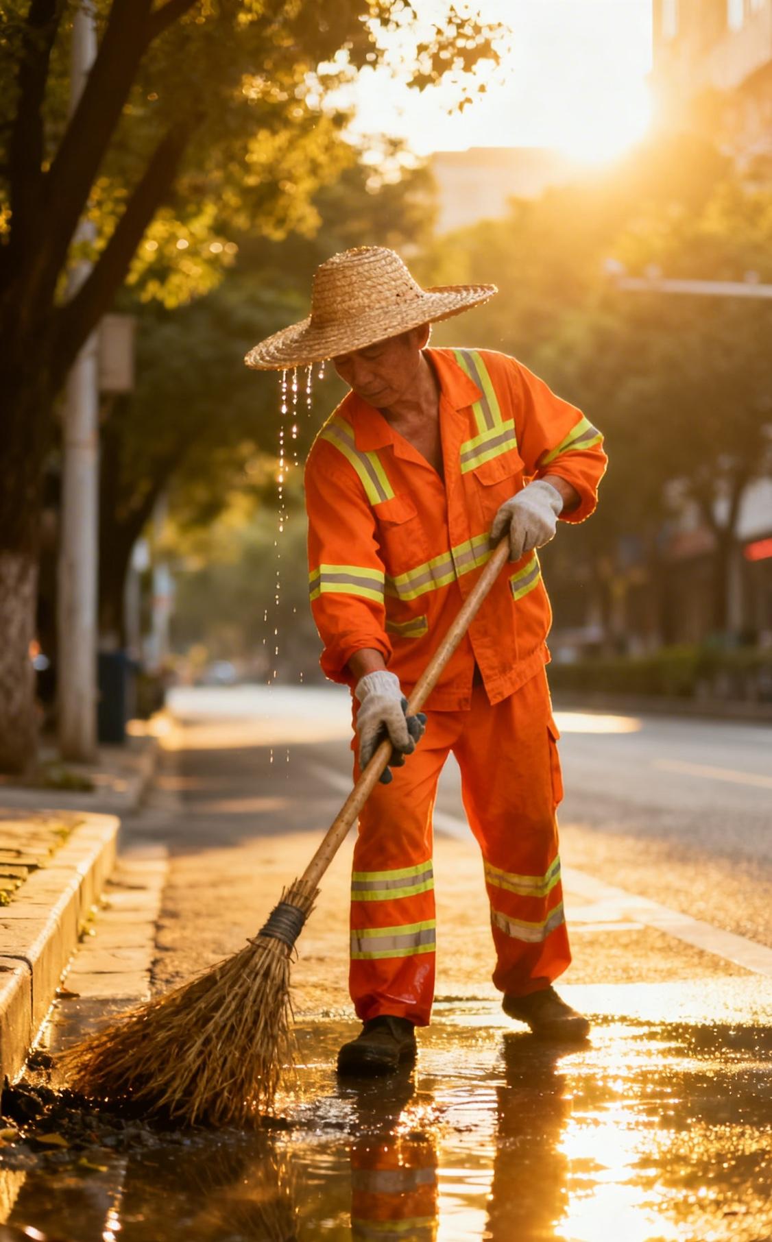 送给清洁工的一句暖心话城市因你而干净，生活因你而美好，辛苦了！