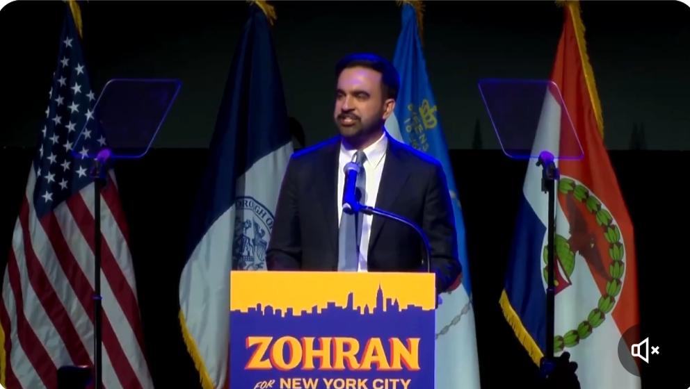 美国将开启一场新的争斗！

佐赫兰·曼姆达尼（Zohran Mamdani）赢得