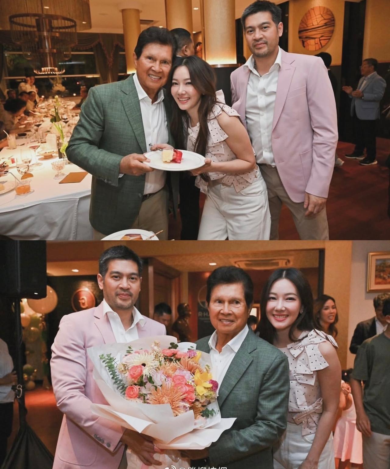 月亮姐姐Noon、Todd夫妇为父亲庆生。。 ​​​