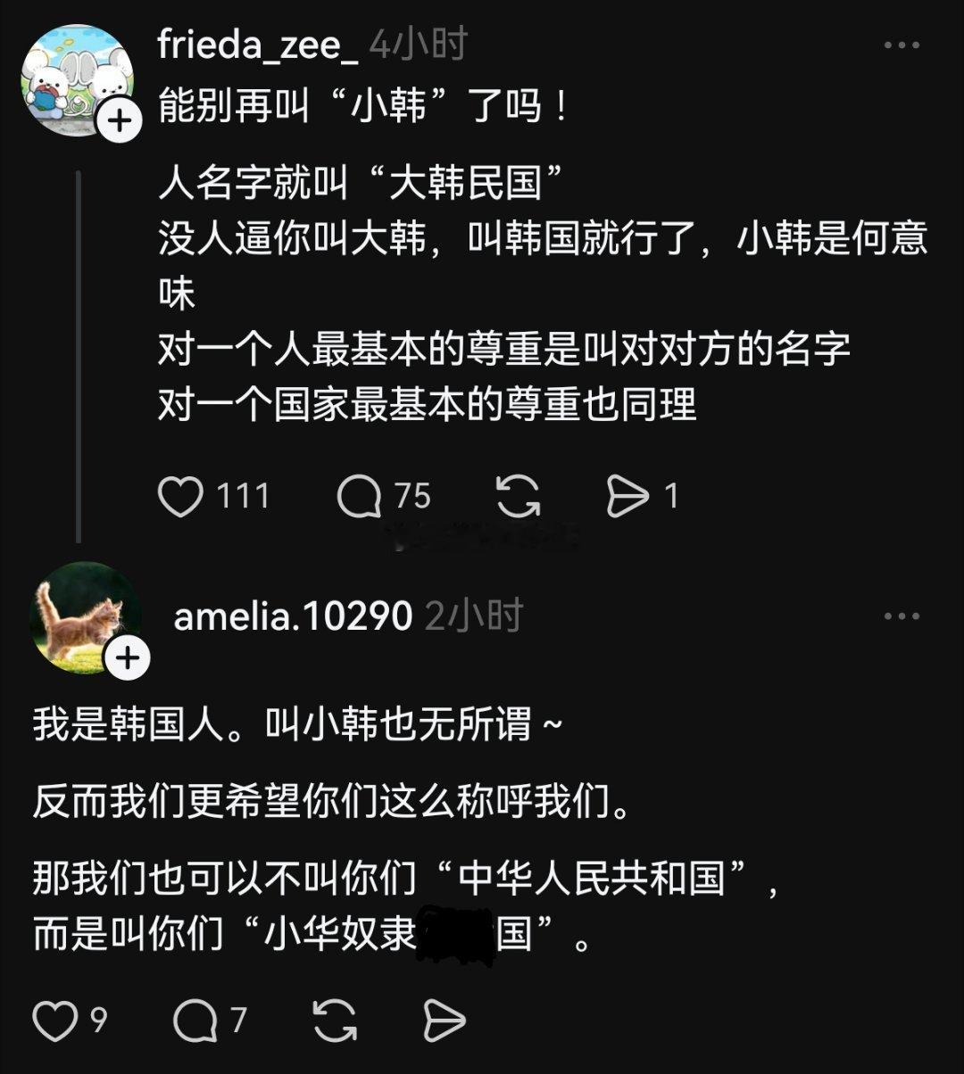 韩流粉圈内讧，开始就“要不要叫韩国小韩”互相吵了起来，而韩国人对维护韩国的韩流粉
