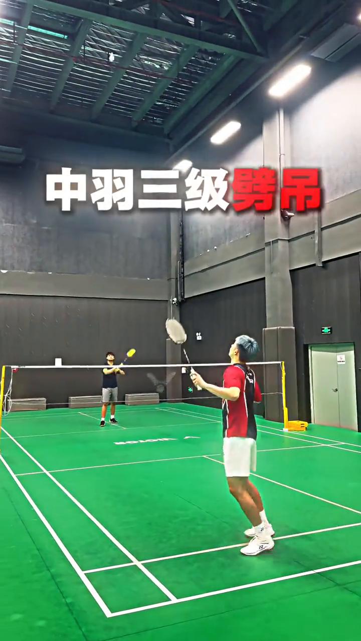 中羽三级劈吊。
没看清？再来一遍。