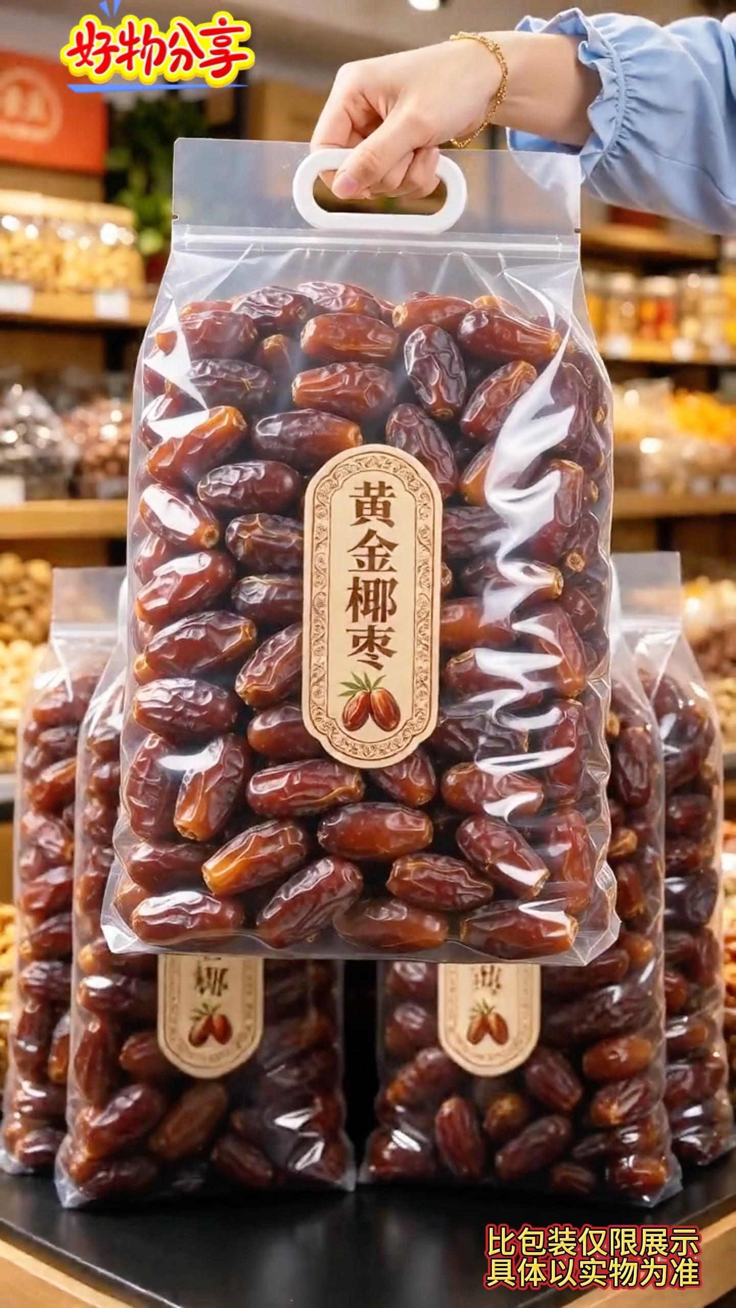 一颗椰枣，浓缩阳光精华，膳食纤维丰富，天然果糖，饱腹感强，代替糖果、饼...