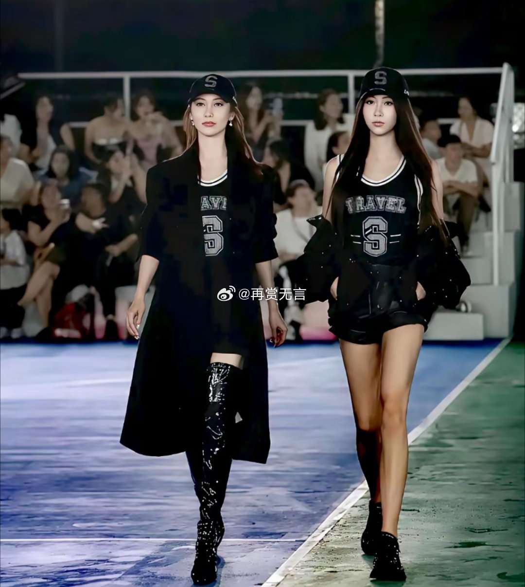 章子怡嫂子殷旭带女儿走秀，画面太养眼了。大侄女这大长腿、这高挑身段，气场稳稳拿捏