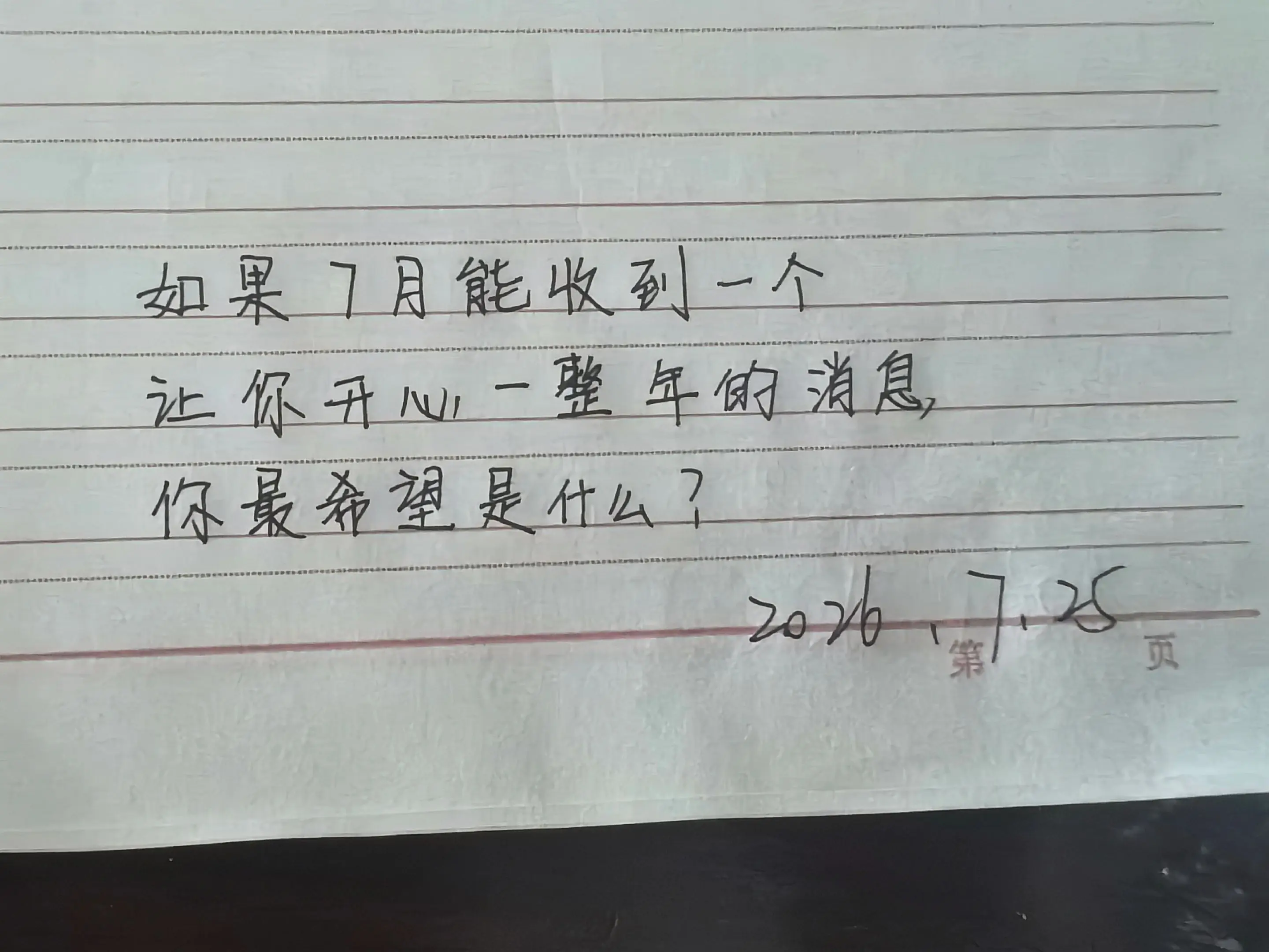 让你开心一整年的消息你希望是什么？