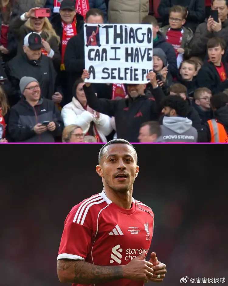 在利物浦传奇队对阵多特蒙德传奇队的纪念赛事中，前利物浦主帅尤尔根-克洛普的一个举