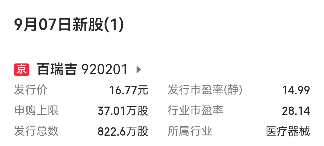 【下周A股申购：已知有3只】

        下周（9月7日-9月11日）A股