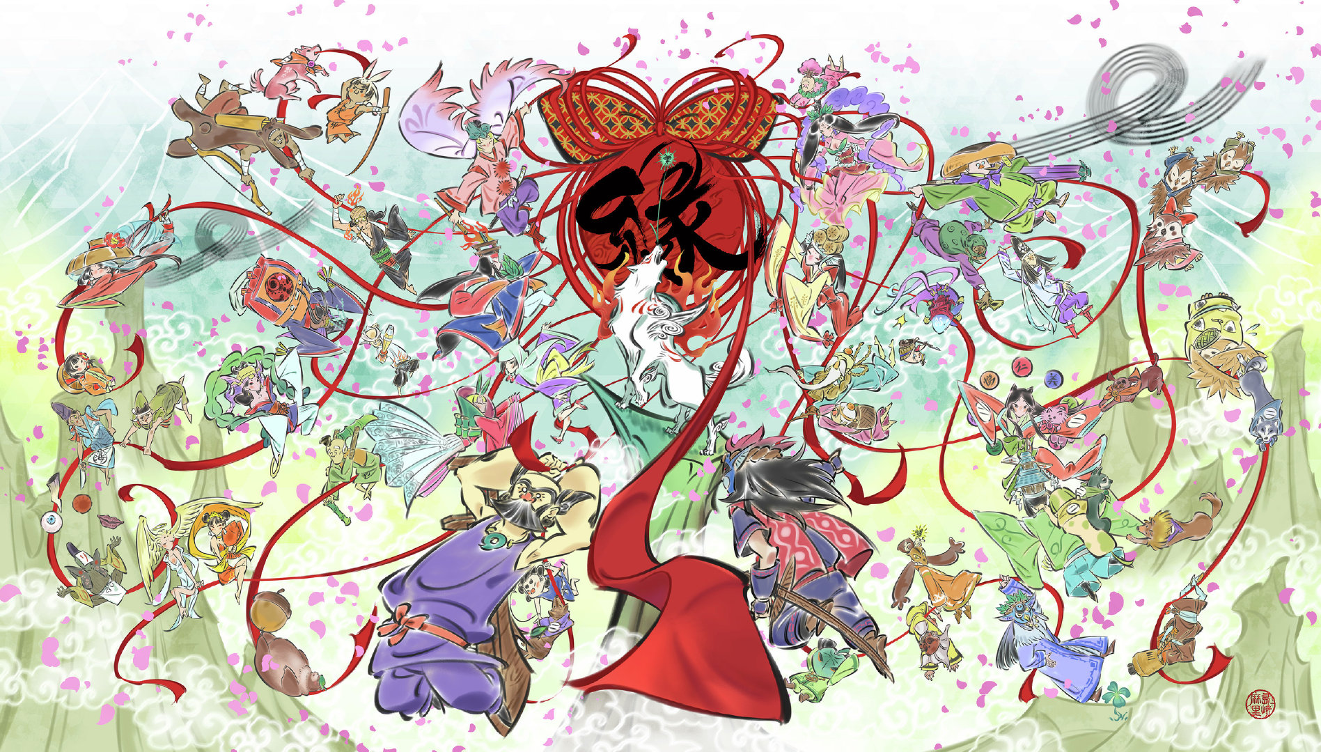 《大神》于今日迎来20周年纪念。官方发布了一张纪念插画。大神发售二十周年