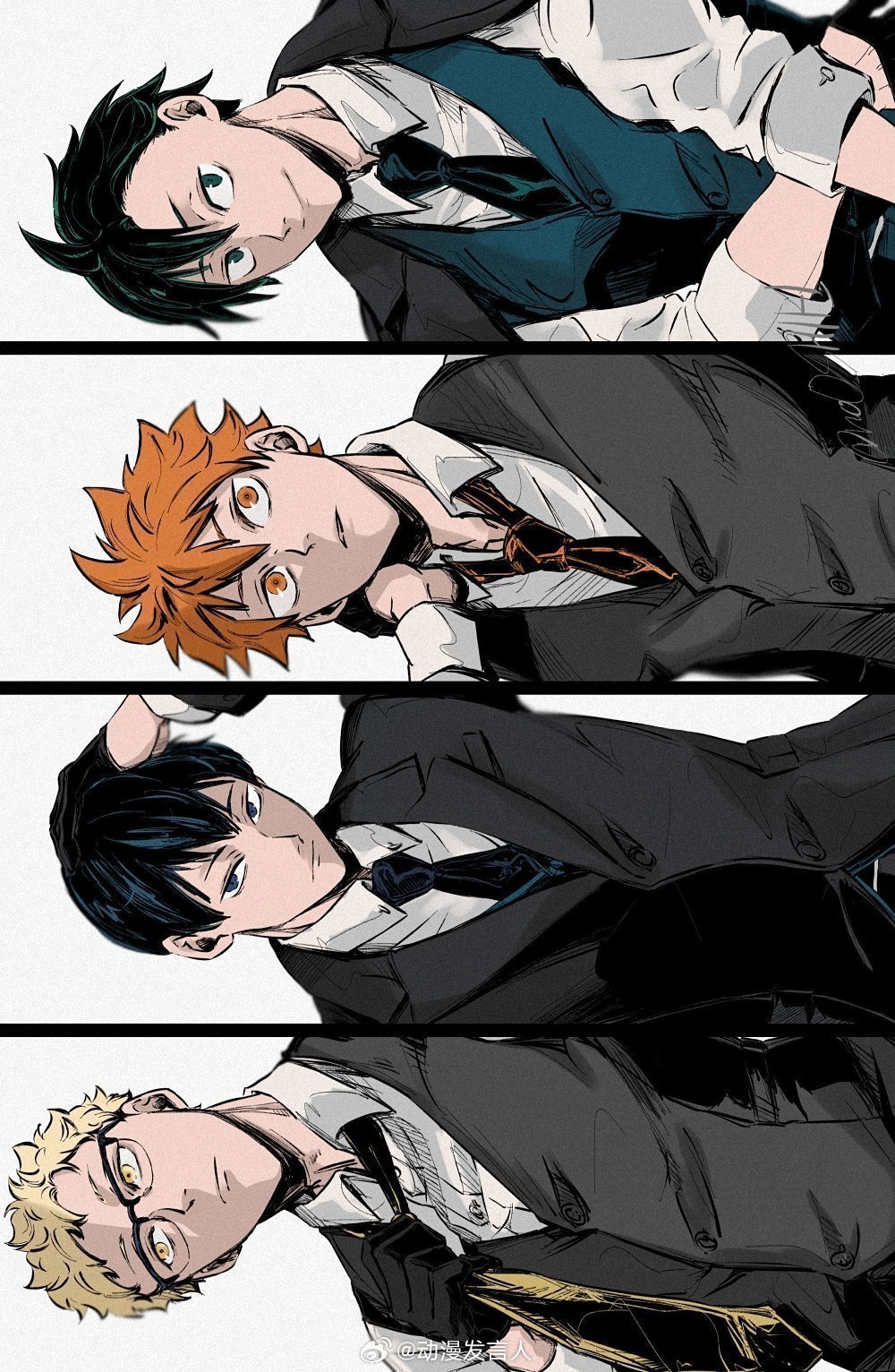 排球少年穿西装的小排球 太帅了吧动漫仲夏狂欢季 画师：no0_SHIKI  