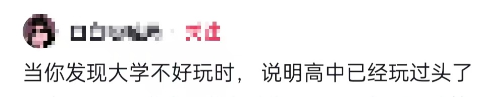 当你发现大学不好玩时 说明高中已经玩过头了 