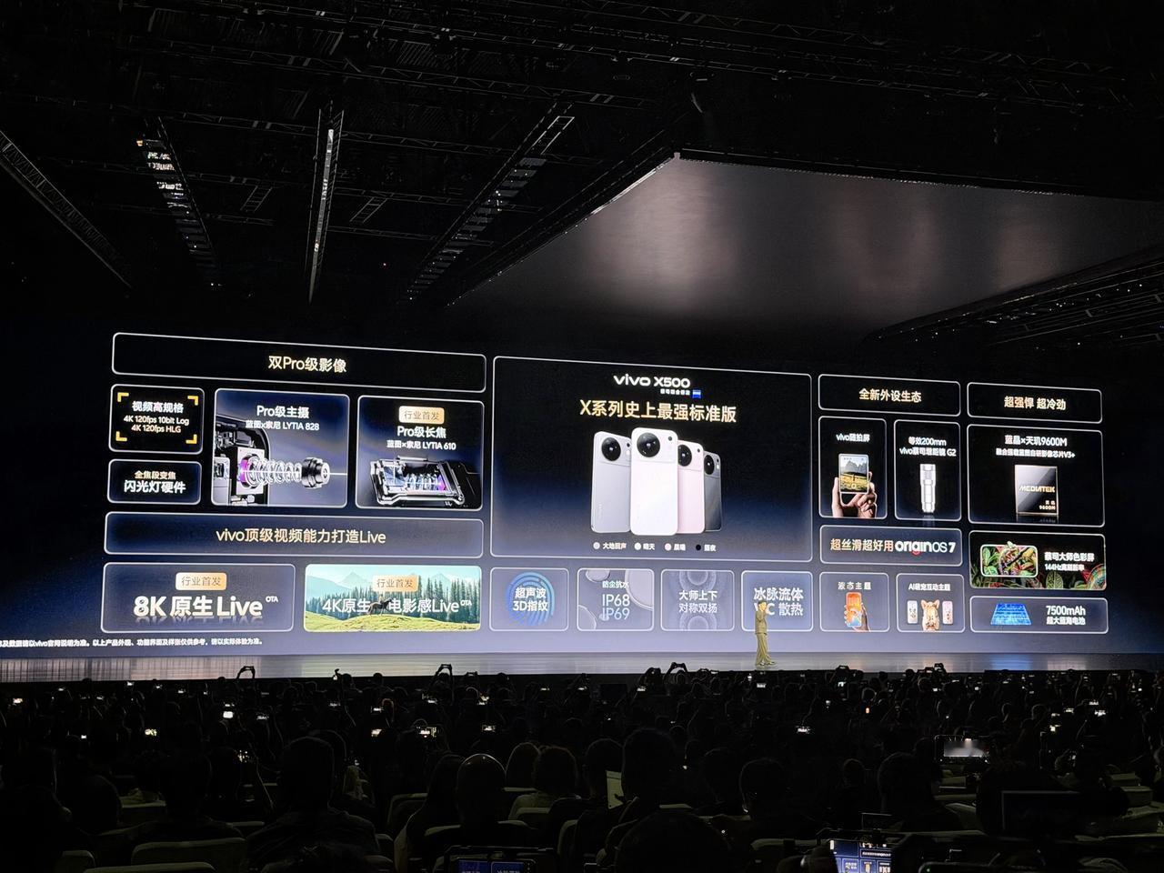 接下来就是vivo X500 Pro系列，Pro Max全球首发京东方Q11 2
