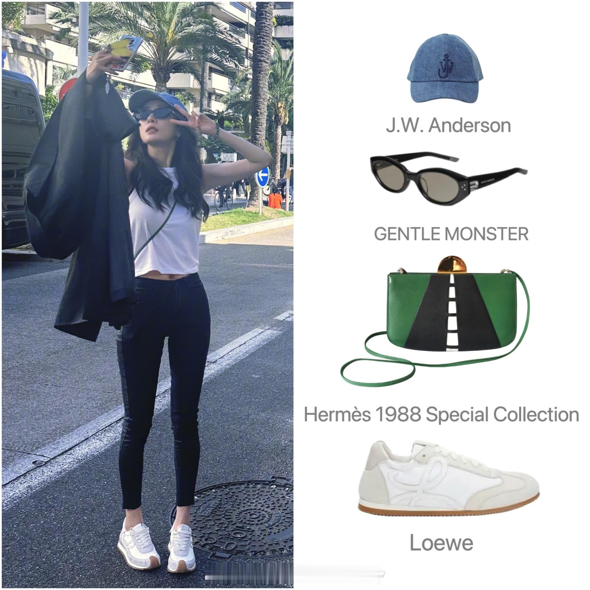 杨幂今日的回国私服解析，背了只现已绝版的1988年的珍藏版爱马仕包包，充满了文艺