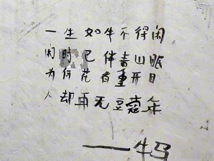 一生如牛不得闲，得闲已与山共眠。 