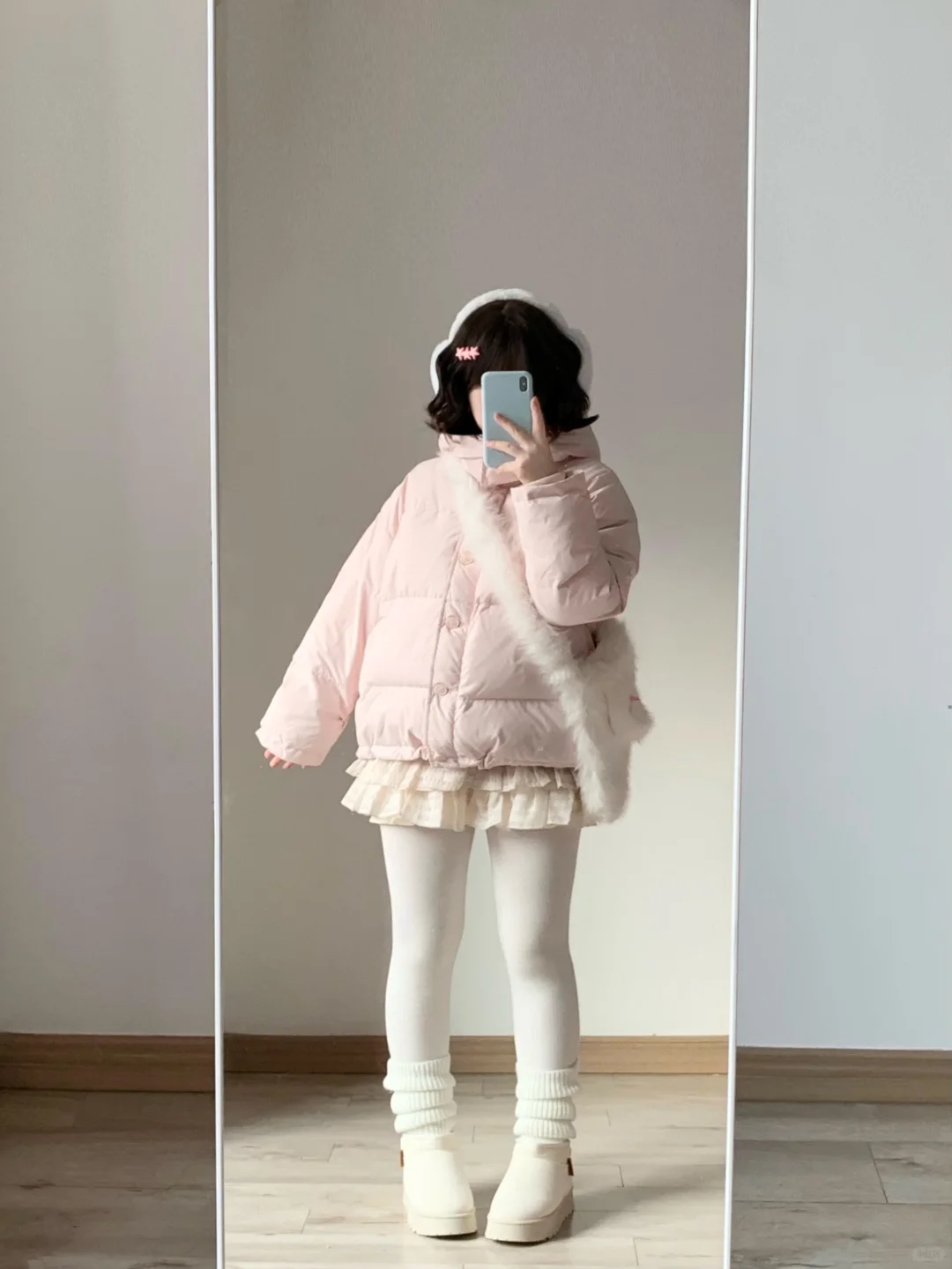 160 120｜冬季甜妹粉嫩少女感不露腿穿搭🎀