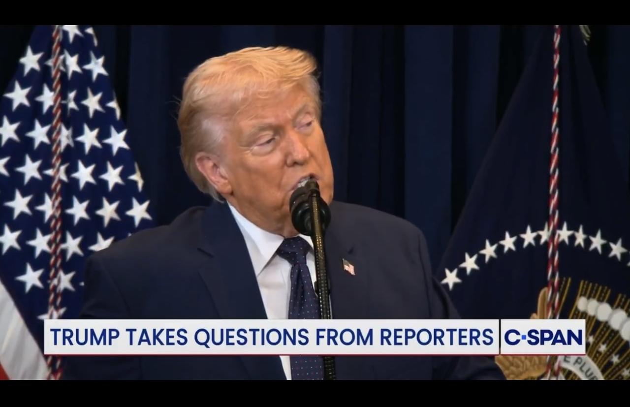 问：“美国人应该做好这场战争持续多久的准备？”

特朗普总统：“那场战争最大的风