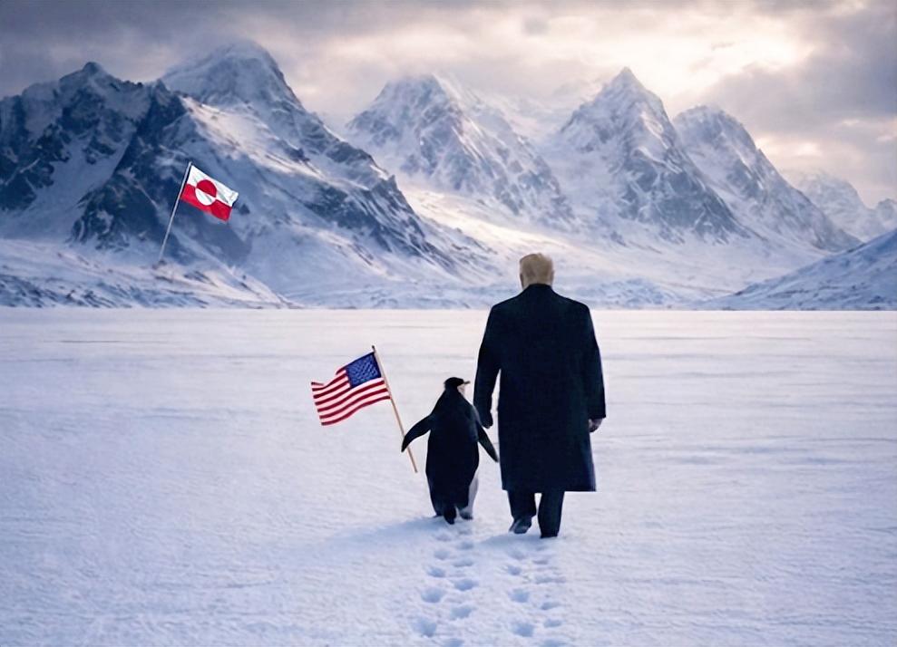 白宫闹大笑话了，竟然在社交平台发了张AI破图，本来想帮特朗普给格陵兰岛造势，结果