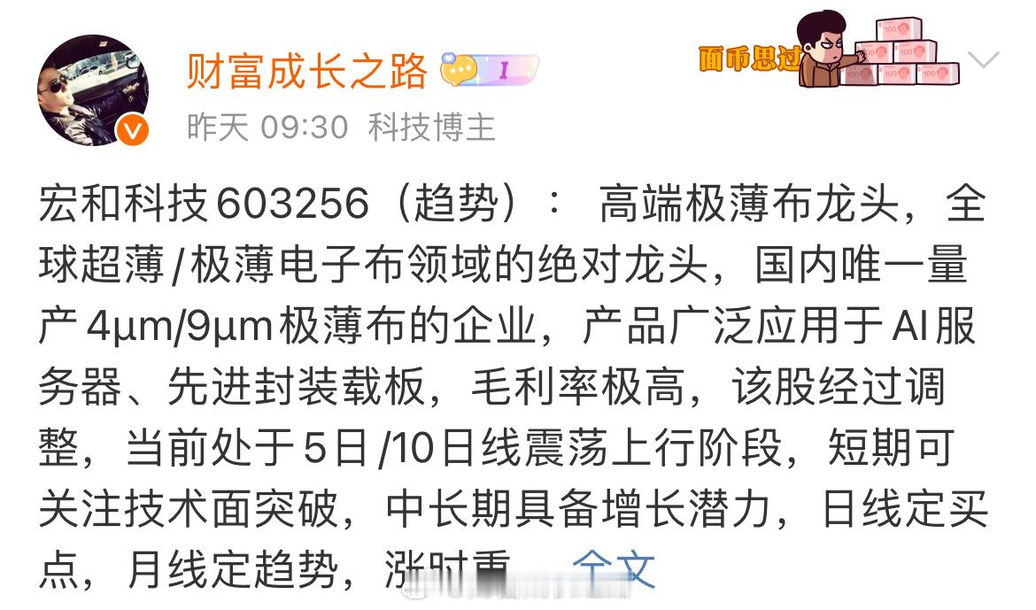 宏和科技603256 📈T+2涨幅18.35%，在车上的朋友，172-17附近