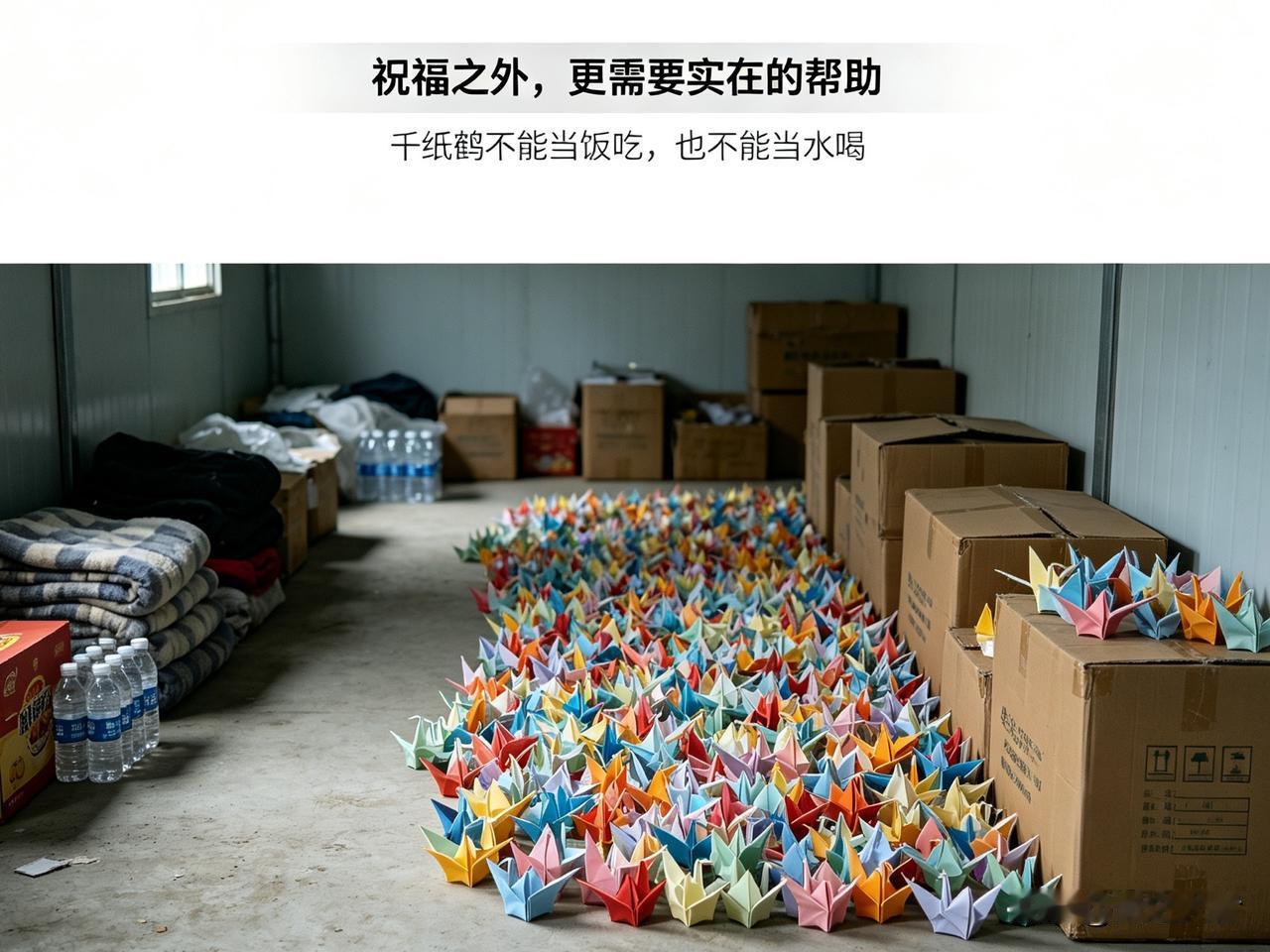 日本地震灾区呼吁不要再送千纸鹤！成堆纸鹤堆满救灾仓库，无人收纳处置。灾民迫切需要