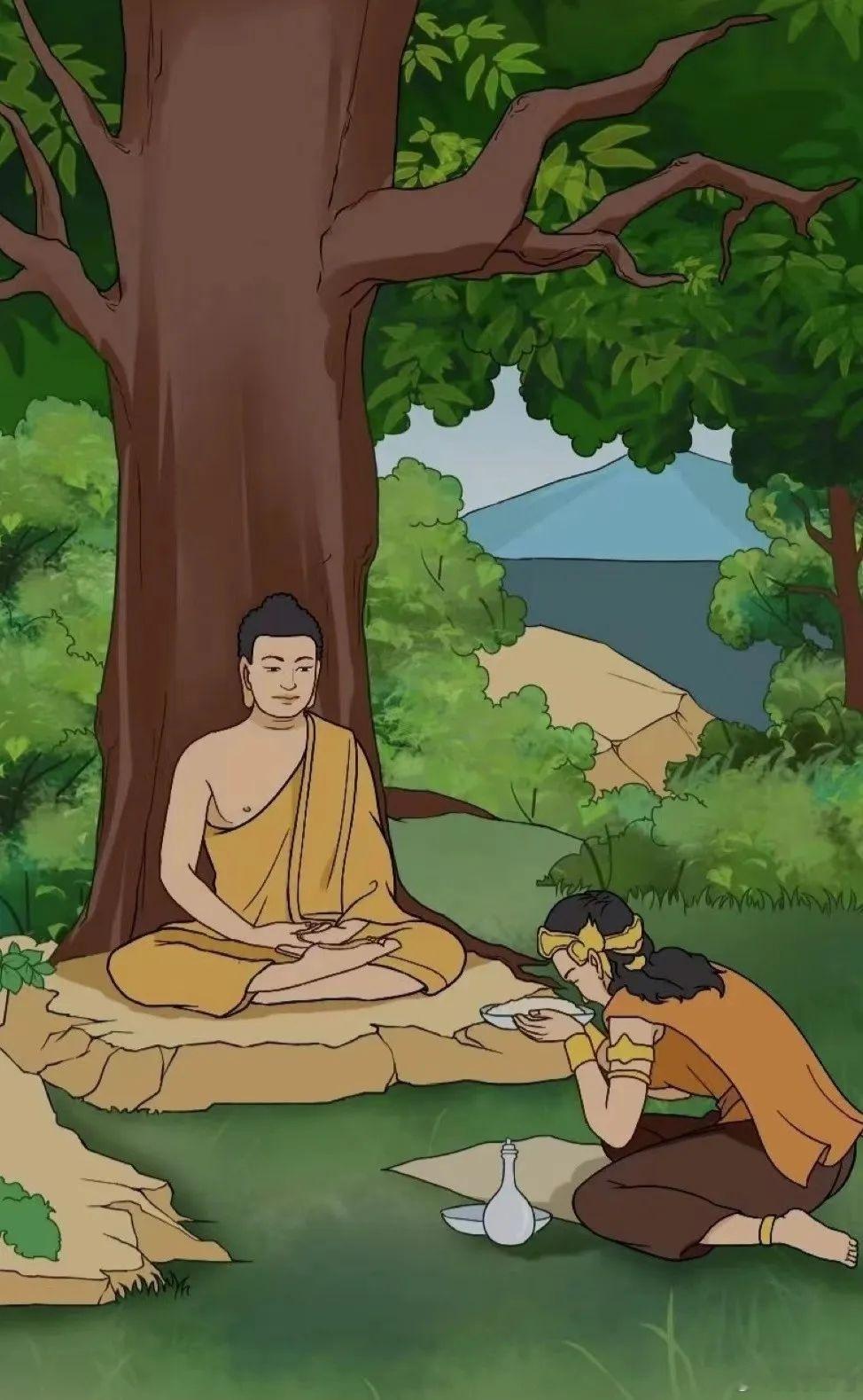 漠宏庵情感  伽耶山太子修行:太子这样一想，随即从苦行的坐姿上站了起来，径直走下