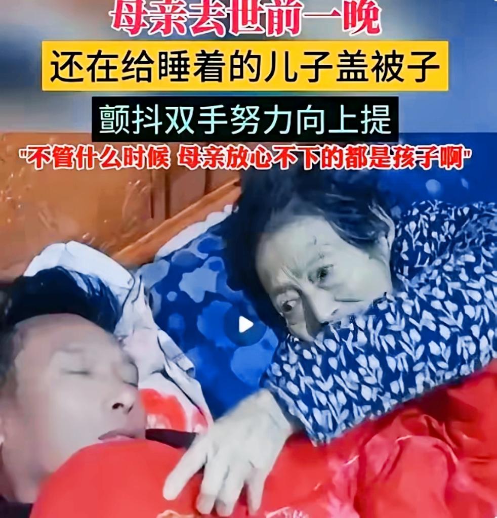 14秒监控看哭全网！母亲临终用尽余力，为熟睡儿子盖好被子！


 

2023年