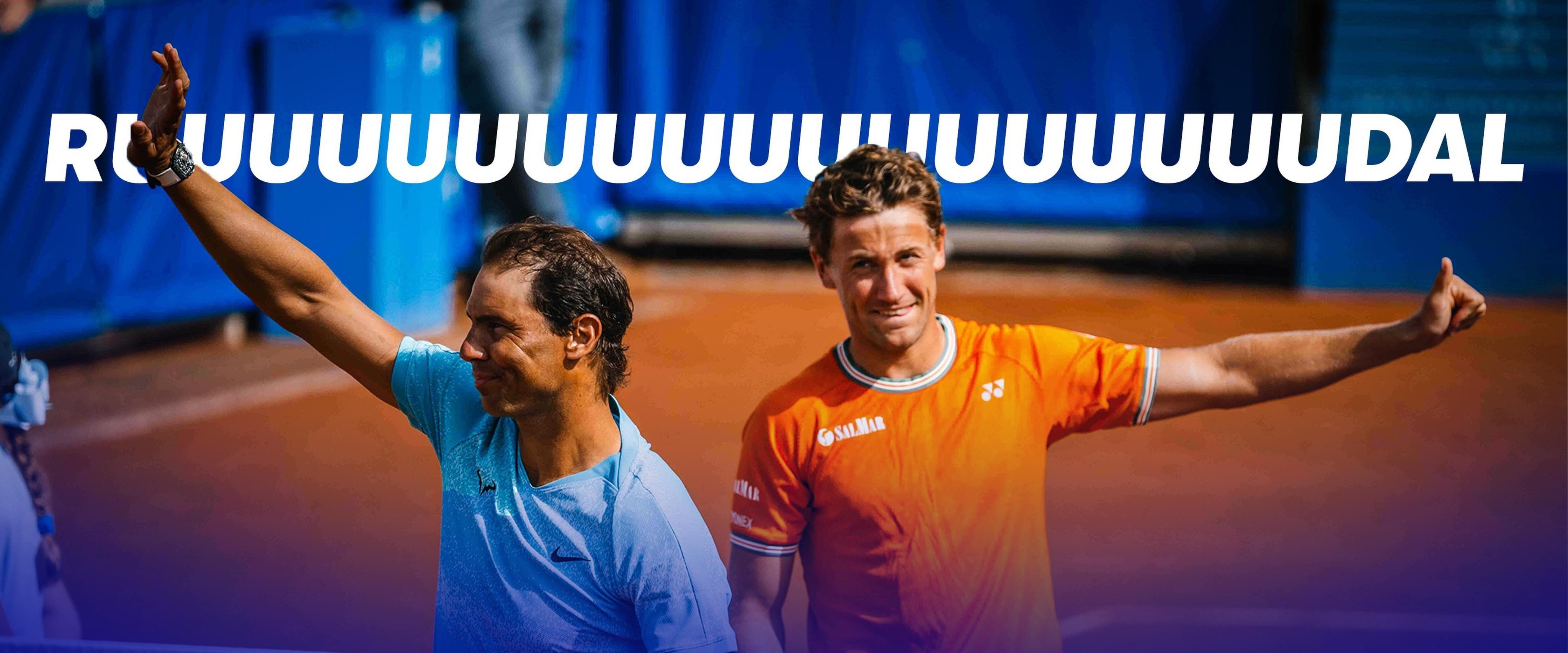 巴斯塔德官方认定纳达尔和鲁德的搭档名字为Ruudal，这么多的U（You）是把各