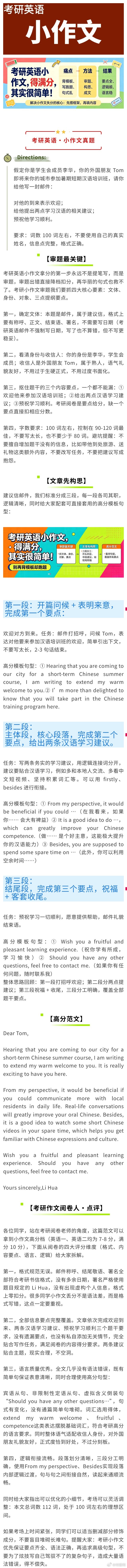 问一下：考研小作文，怎么得满分？ 