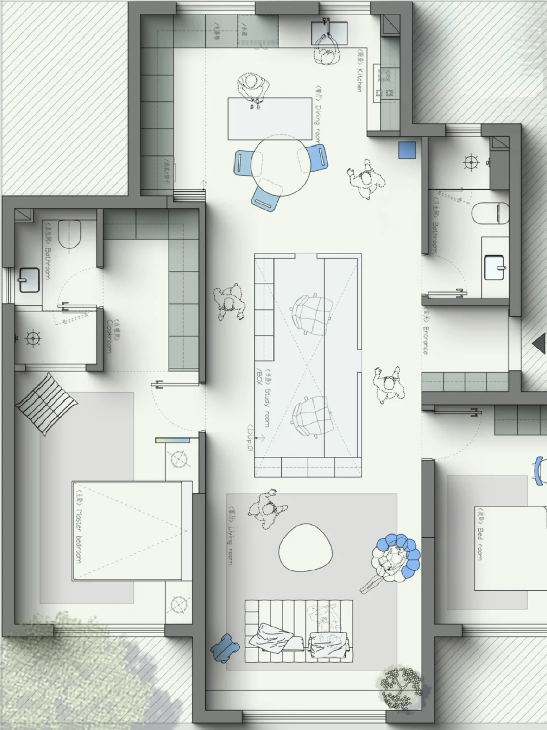 户型优化第23期｜100平老破小二次改造｜