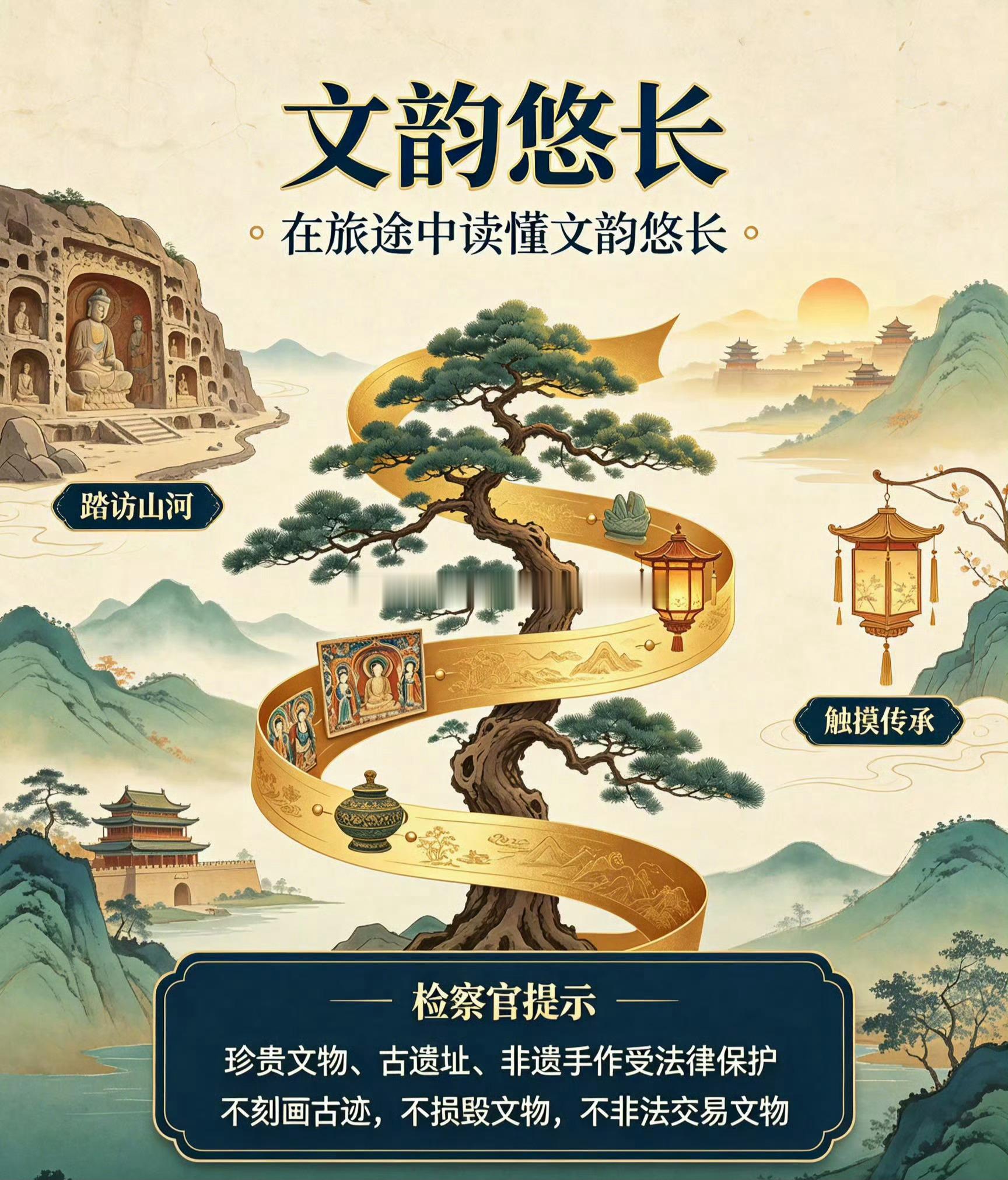 微博文韵悠长在旅途中读懂文韵悠长 文脉不只陈列在博物馆的展柜里，更流淌在人们踏访