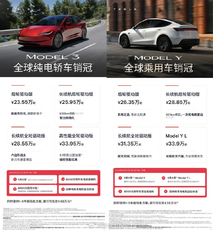 特斯拉 特斯拉购车攻略更新，官方推出“轻松贷”，主打一个四低一高购车压力比5年0