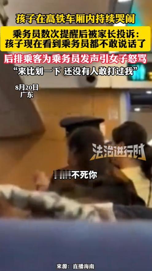 万万没想到！8月20日，广东，一位奶奶带孩子坐高铁，孩子坐不住，不停的在车厢内哭