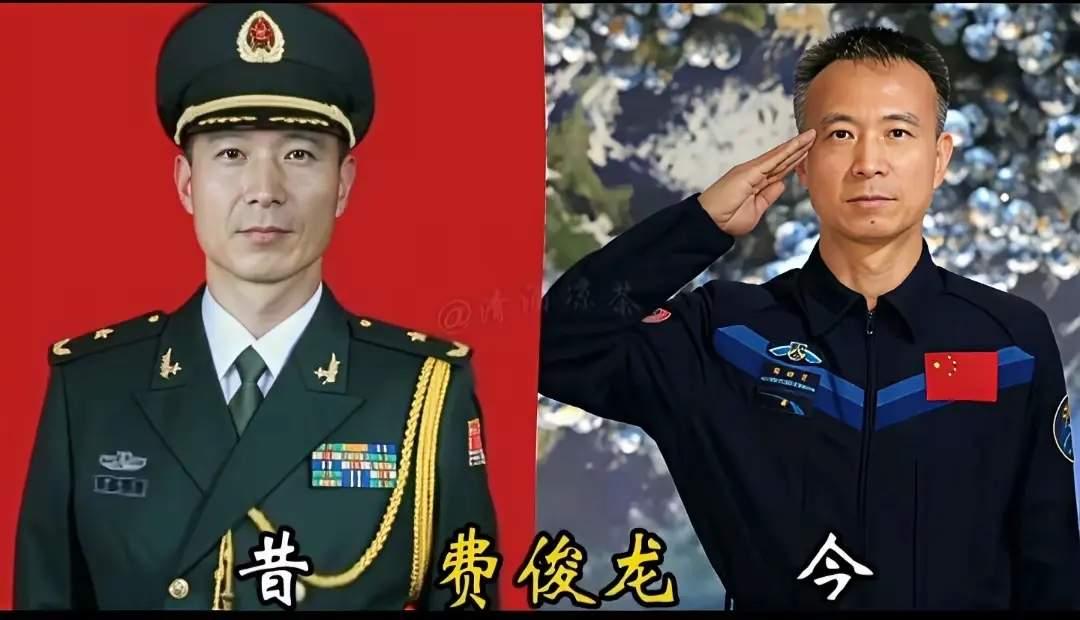 对比历代航天员今昔模样，时光改变容貌，却磨不灭航天人的赤诚，一代代人接力逐梦苍穹
