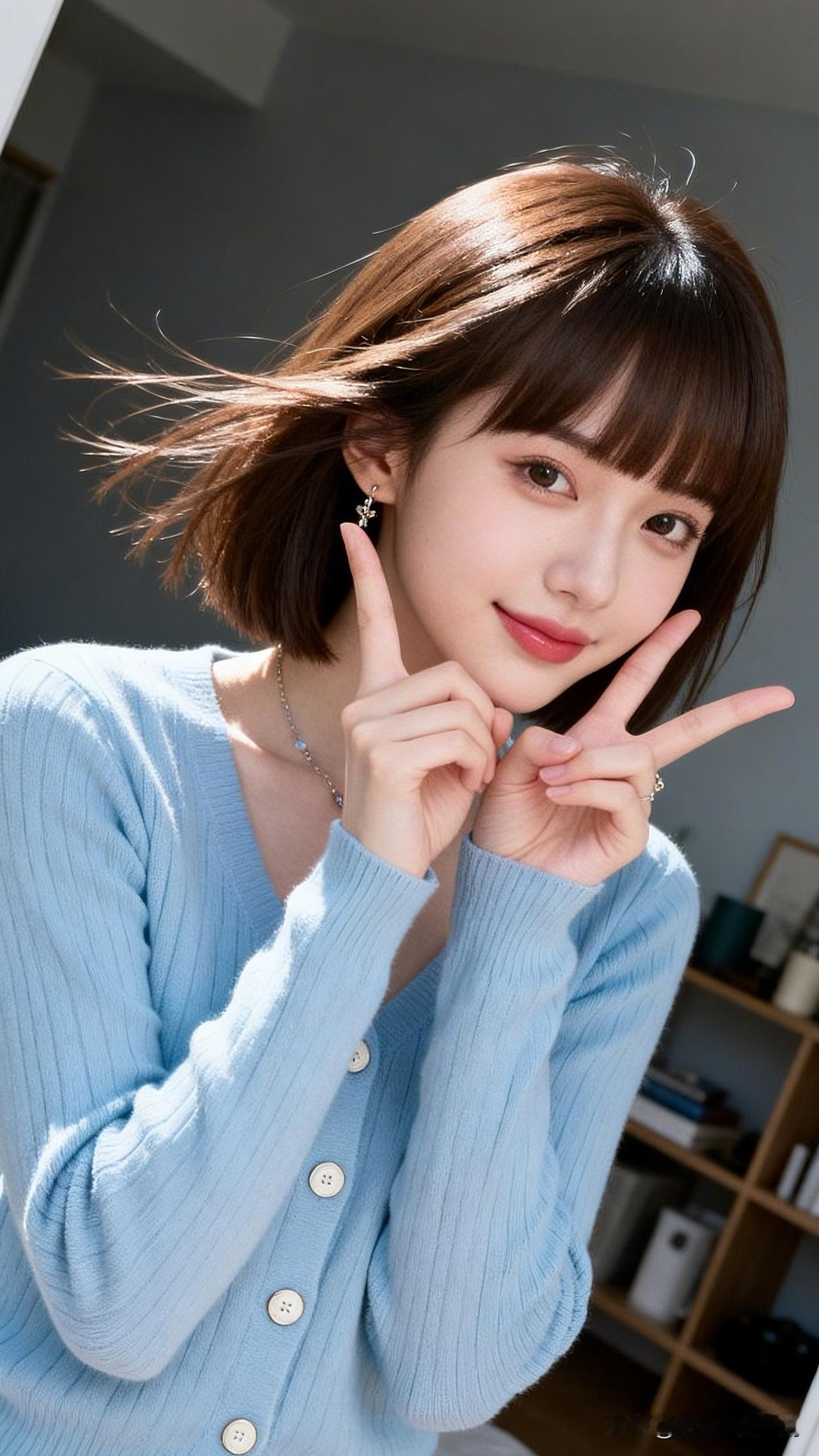 元气满满的一天，从微笑开始！😊💙氛围感出片穿搭