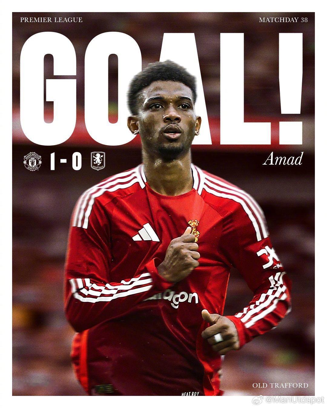 迪亚洛头球破门！曼联1-0维拉ManUtdspot[超话]曼联vs维拉曼联 ​​