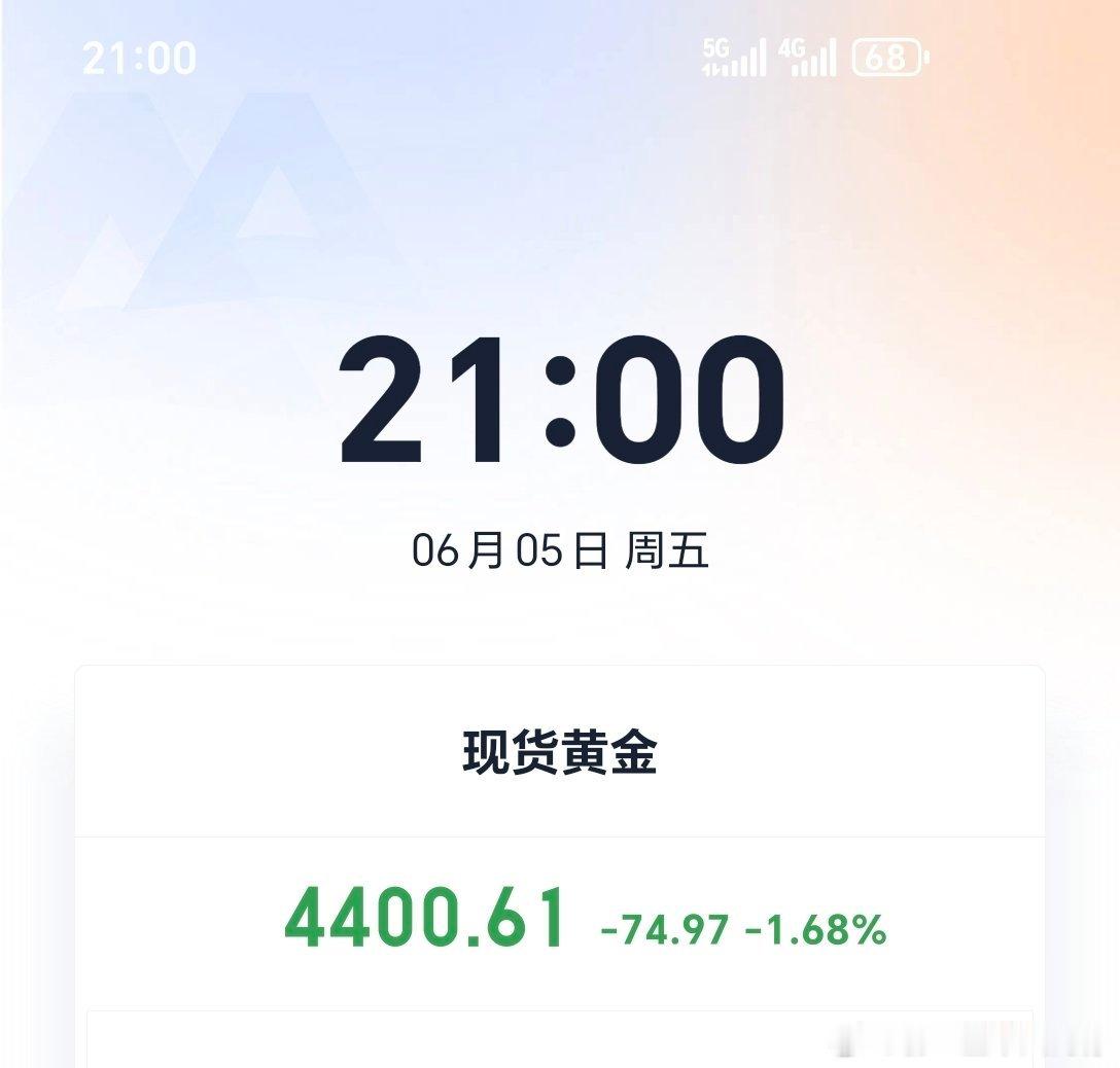 黄金现报4400必须得多一手，防守8个点，目标4425黄金