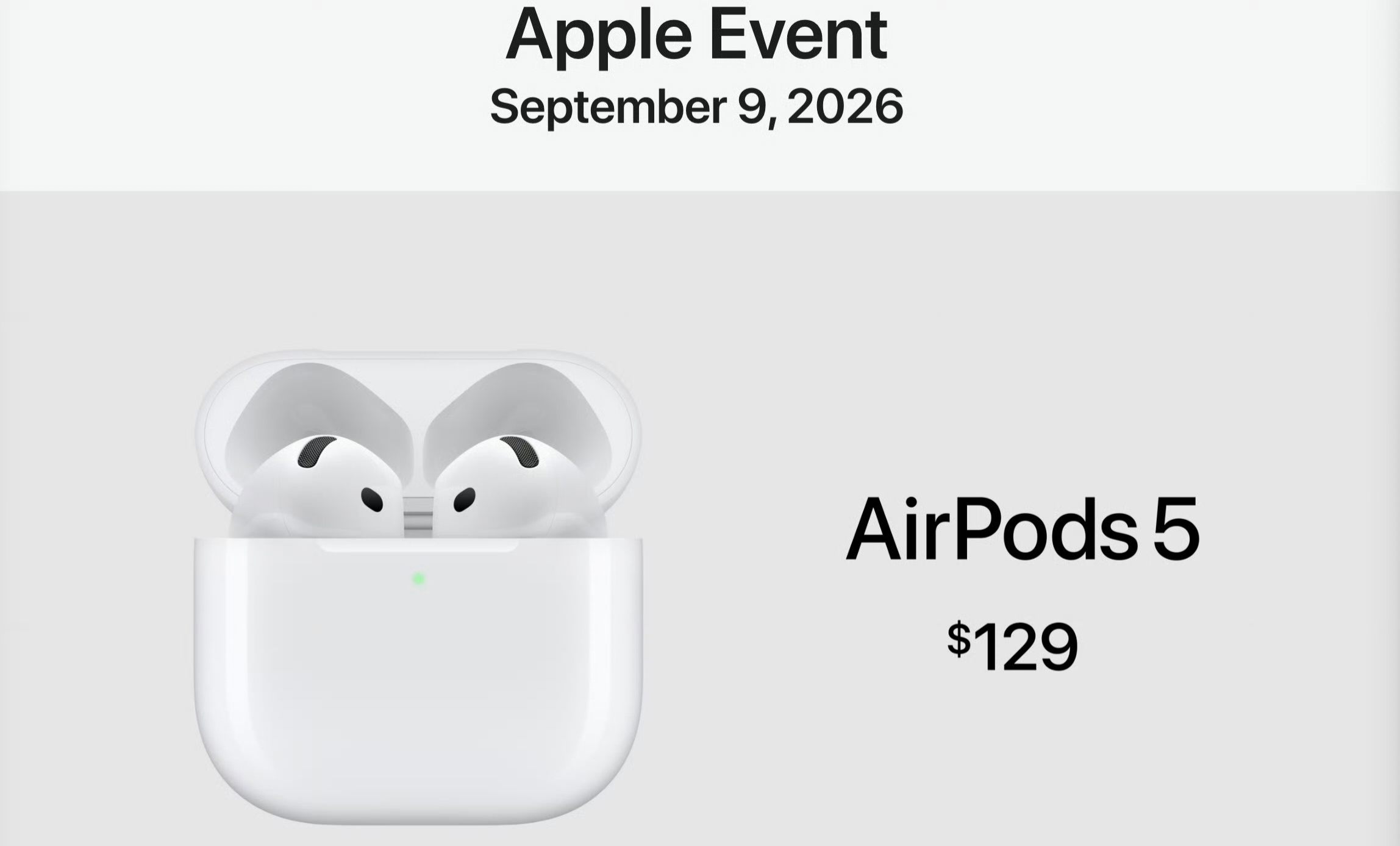 AirPods5最值得买售价129美元带降噪跟AirPods4无降噪一样价格预估