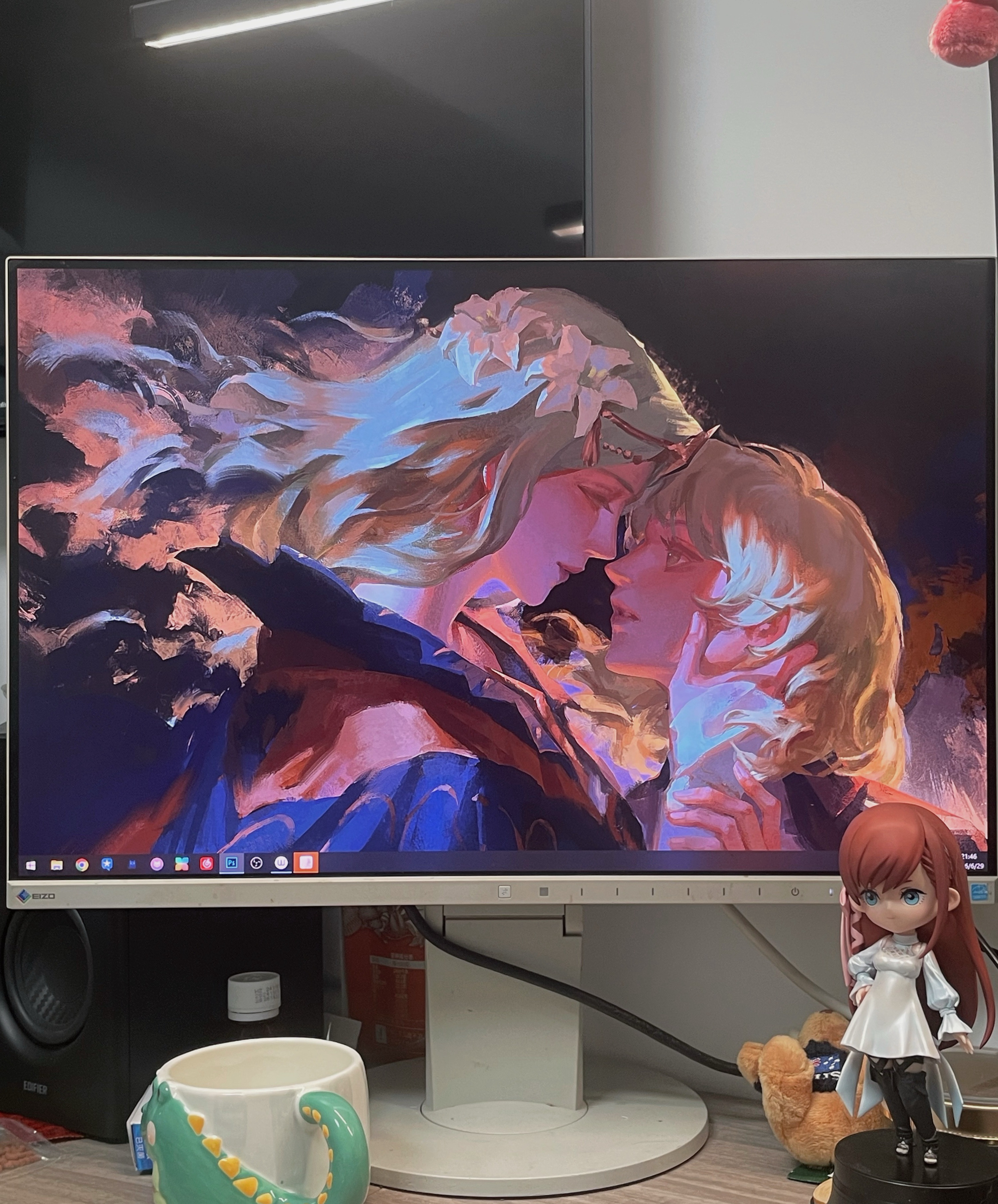 改了个横构图- -不考虑细节的意识流瞎画就是很解压……？ 
