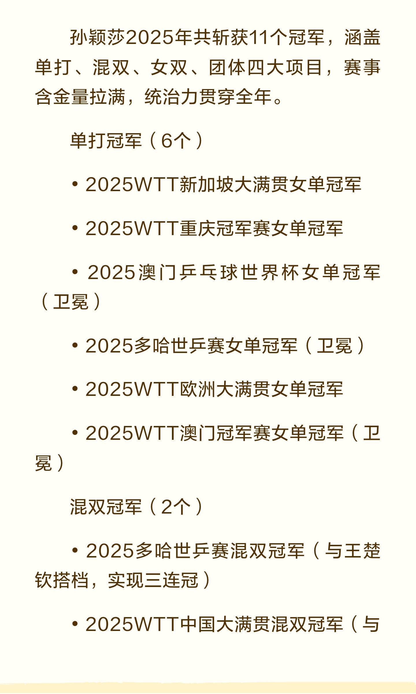 11冠加冕创佳绩，外战全胜稳坐世一，伤病下坚守尽显担当，国乒领军者热血闪耀赛场 